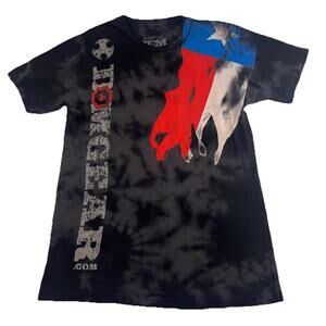Dom Fight Gear T-Shirt Size M Black Gray Tie Dye Texas Flag MMA American Made